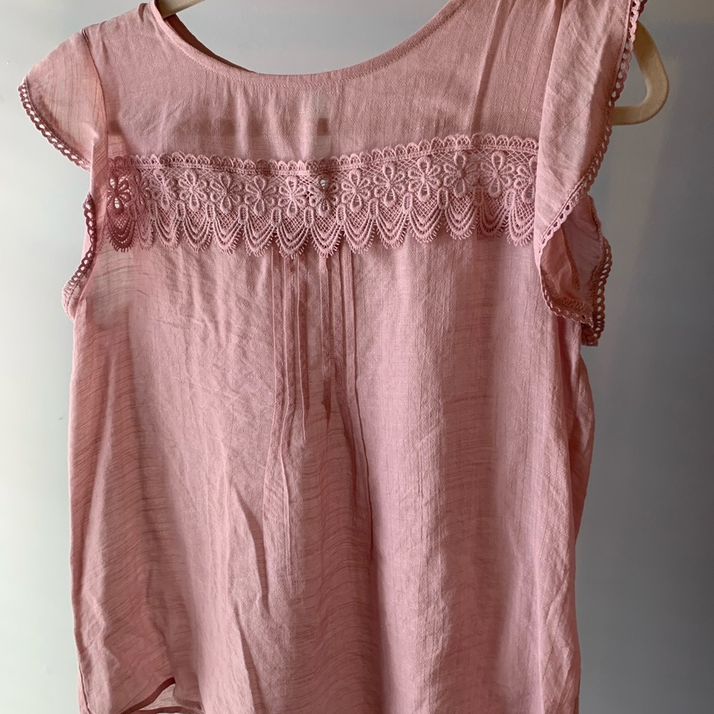 Pretty pink blouse.